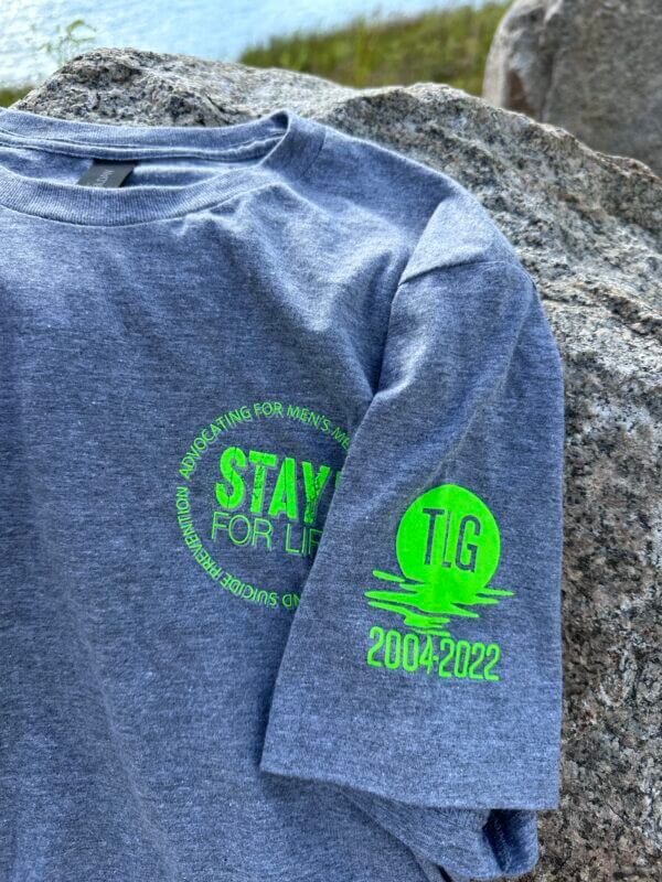 SFL 20 Reasons to Stay T-shirt (front, sleeve)